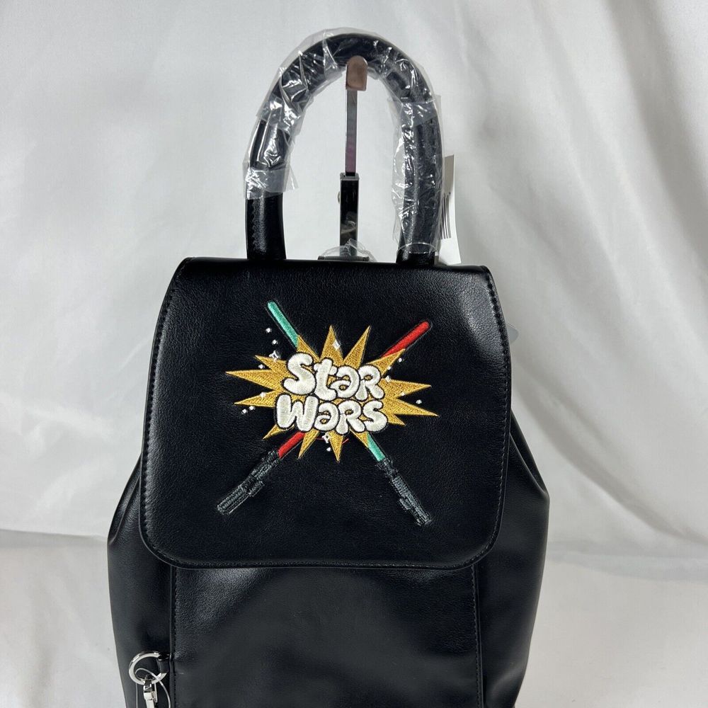 Disney Parks Star Wars Lightsaber Black‎ Backpack Bag New with Tag - Picture 4 of 16